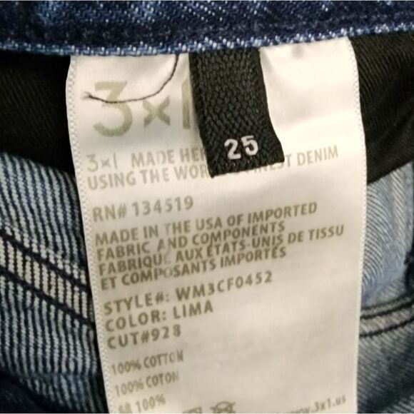 New 3x1 NYC High-Rise Straight Cropped Fringe Jeans in Lima Festival Boho - Picture 12 of 13